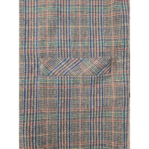 Vintage Glen Plaid Wool Blend Jumper Dress | Dark Academia Fall Layering 6P - Picture 4 of 8